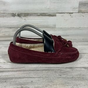 Michael Kors Womens Slip On Loafer Red Suede Lined Moccasin Size‎ 7M
